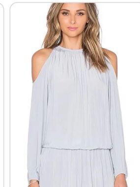 Ramy Brook light gray  cold shoulder dress